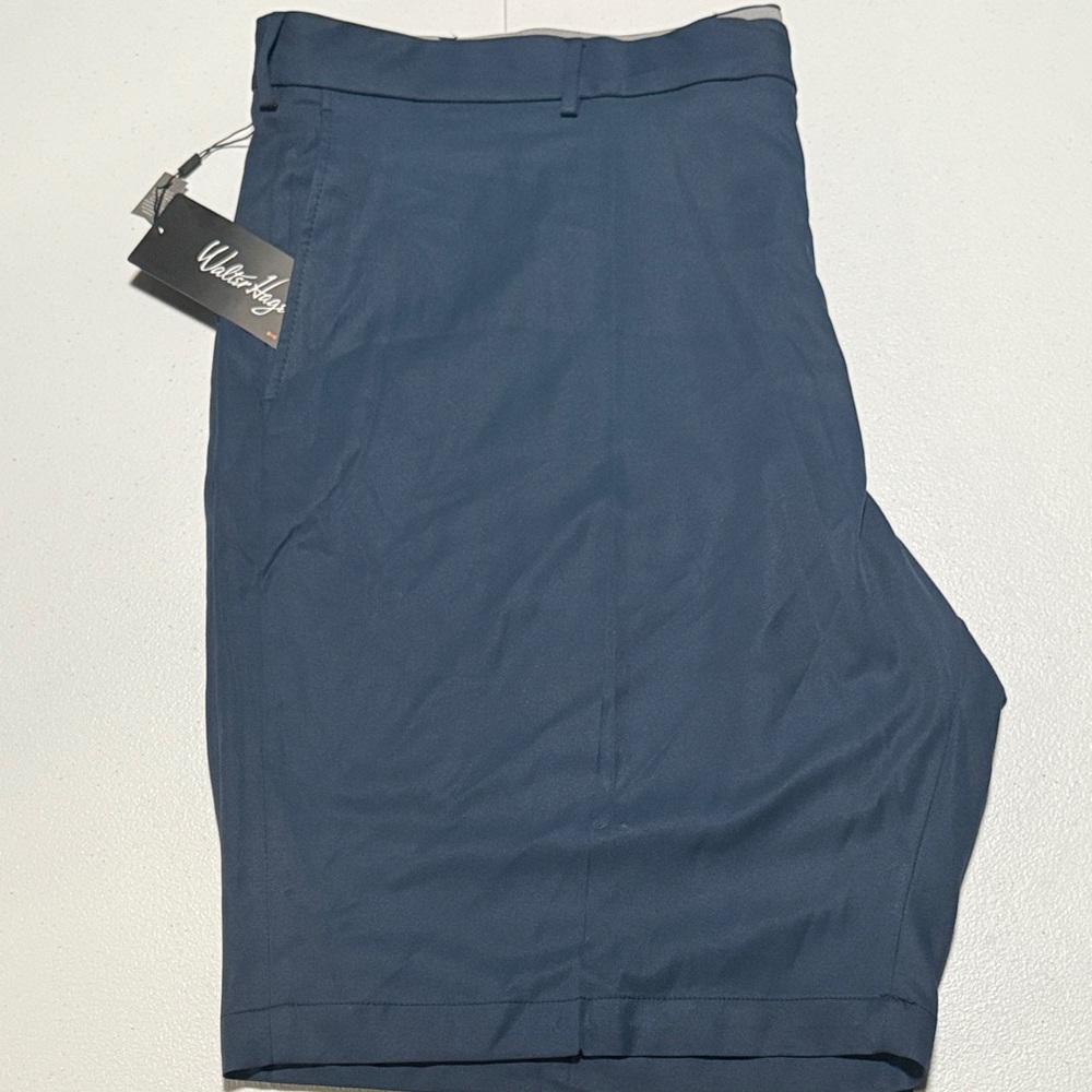 Walter Hagen Men's Navy Flat Front Shorts